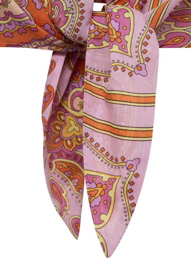 MANGO Bow printed shirt Pink