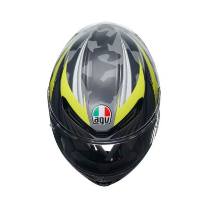 Casque AGV K-6 S - EXCITE - Gris / Jaune