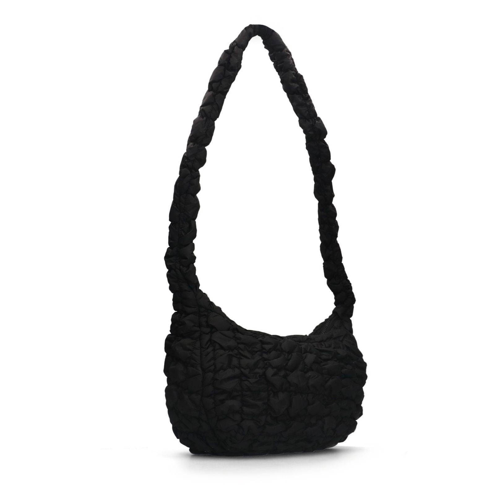 Sacha doorgestikte crossbody tas zwart