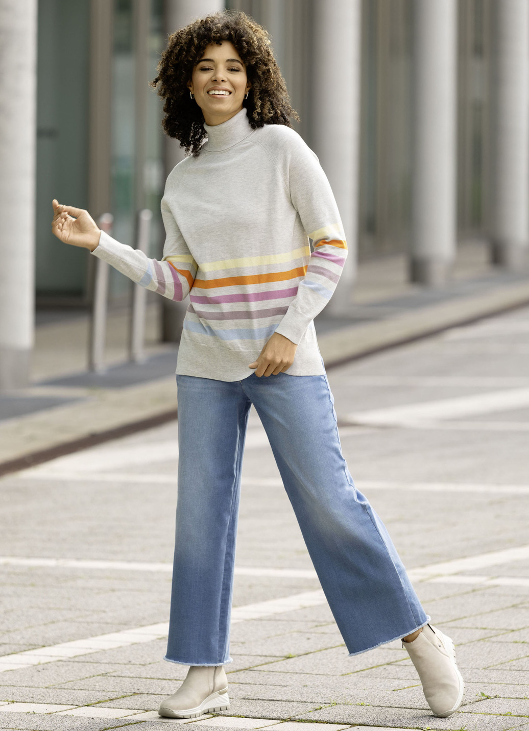 Jeans mit modischer Beinweite