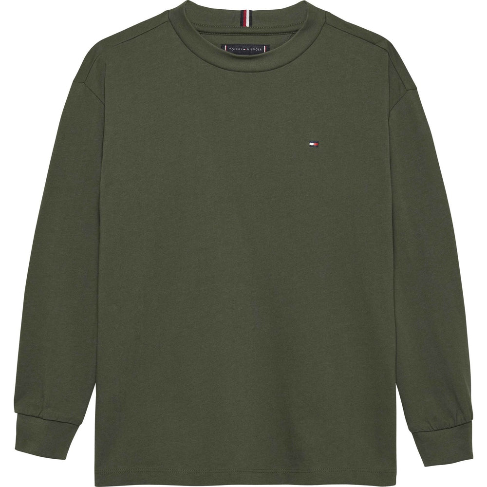 Køb Tommy Hilfiger Pewter Green Essential T-Shirt Ls