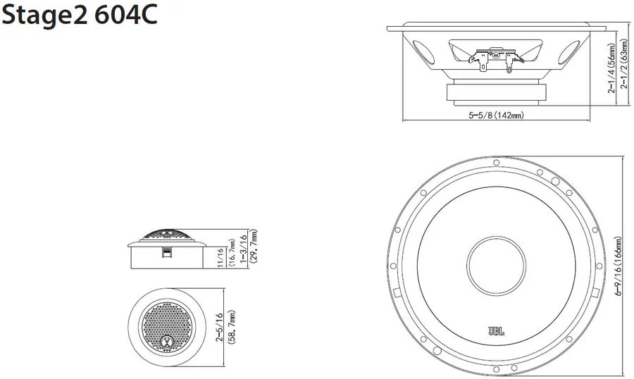 JBL Stage2 604C (la paire) Haut-parleurs voiture