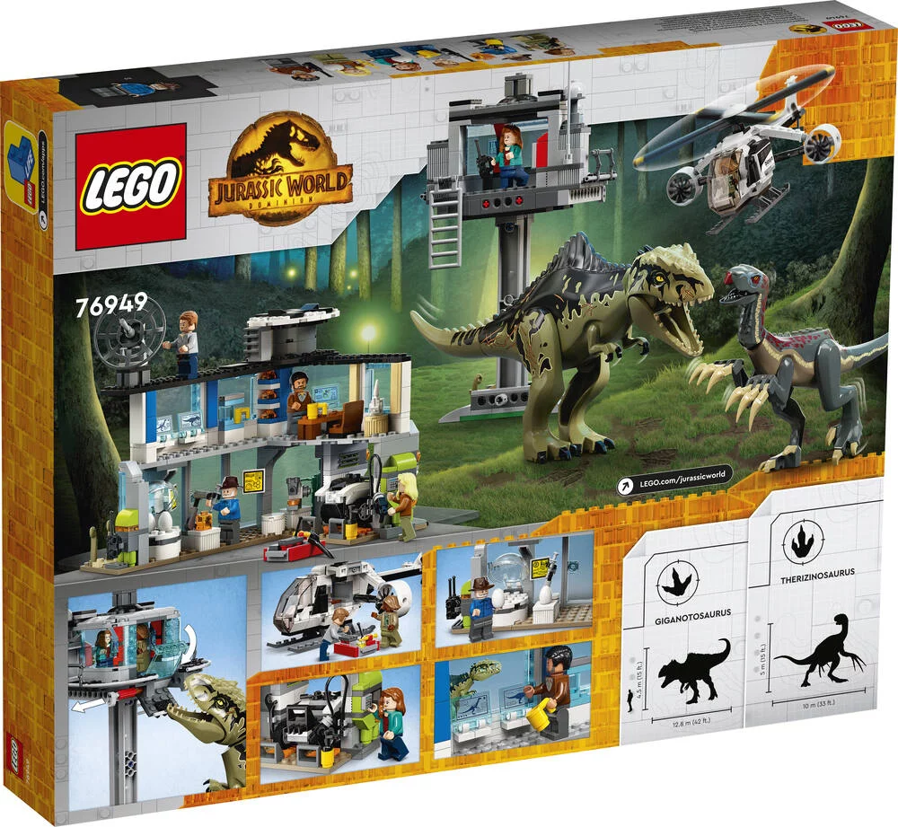 LEGO®JURASSIC WORLD™ 76949 - L'ATTAQUE DU GIGANOTOSAURUS ET DU THERIZINOSAURUS