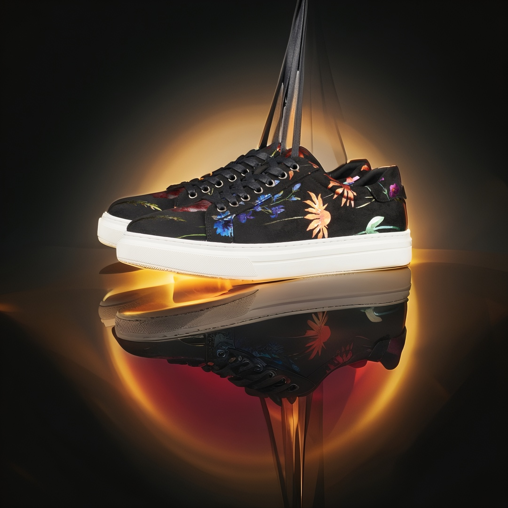 Velour Flora Sneakers