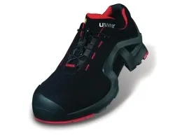 Uvex 85162, Unisex, Voksen, Sikkerhedssko, Sort, Rød, ESD, S3, SRC, Hurtig luk snørebånd