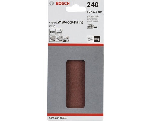 Schuurvel C430, verpakking van 10 80 x 133 mm, G240