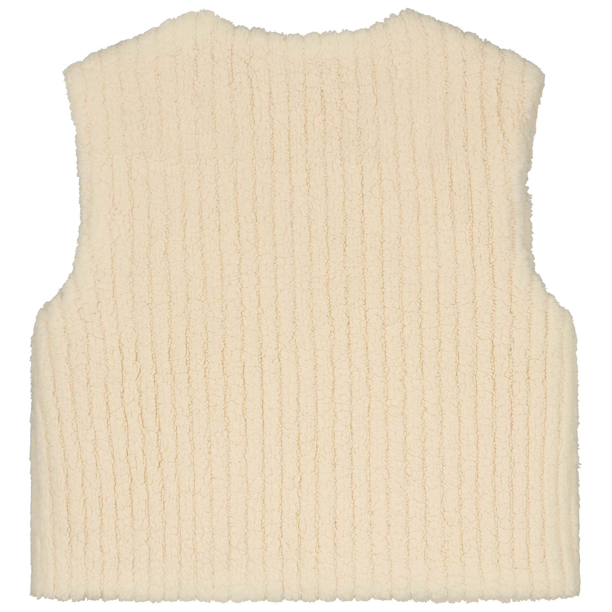 Prénatal peuter gilet mouwloos effen beige