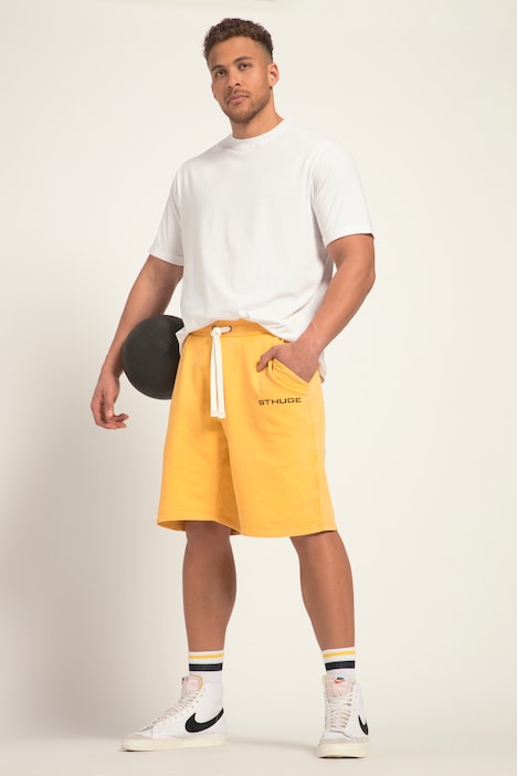 STHUGE Sweat-Bermuda, acid washed, Relaxed Fit, Print, bis 8 XL