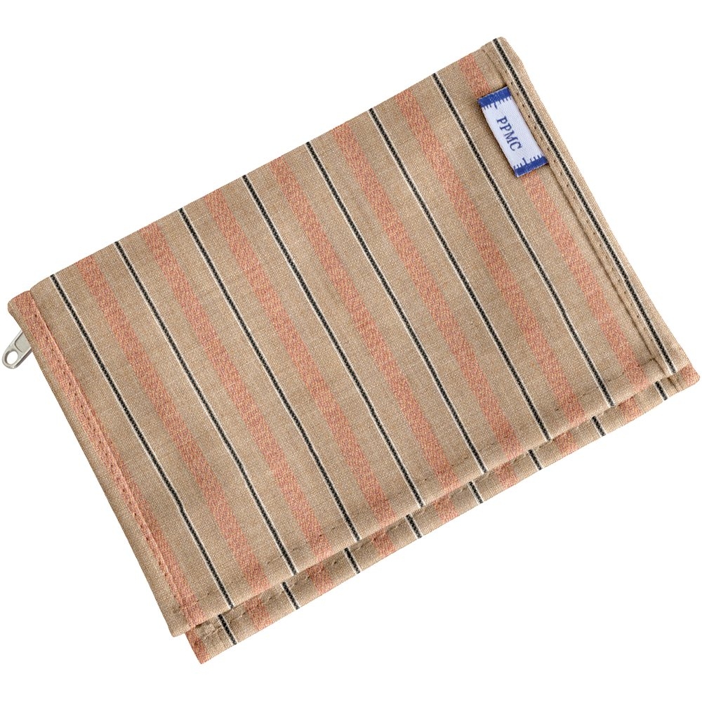 Portefeuille Compact Rayure Bronze Cuivrée