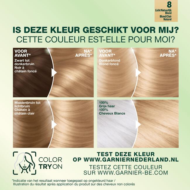 Garnier Nutrisse Crème Permanente Haarverf 8 Lichtblond