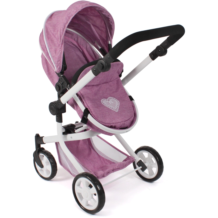 BAYER CHIC 2000 Kombi-Puppenwagen MIKA Jeans pink