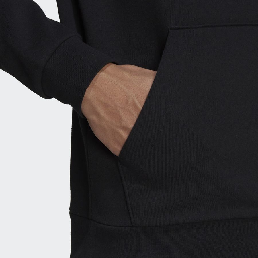 adidas Sweat à Capuche Essentials Fleece - Noir/Blanc