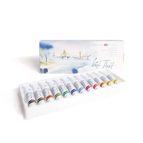 WHITE NIGHTS™ Extrafeine Künstler-Aquarellfarbe, 10-ml-Tuben-Sets
