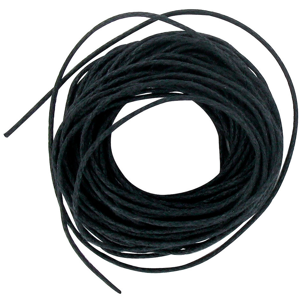 Coton ciré noir 1mm x5m