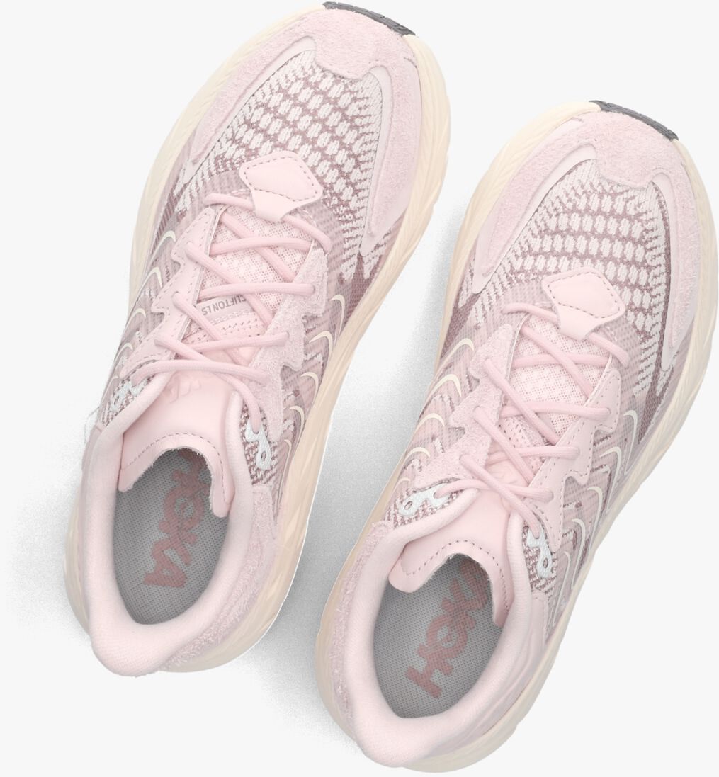 roze hoka sneakers clifton ls