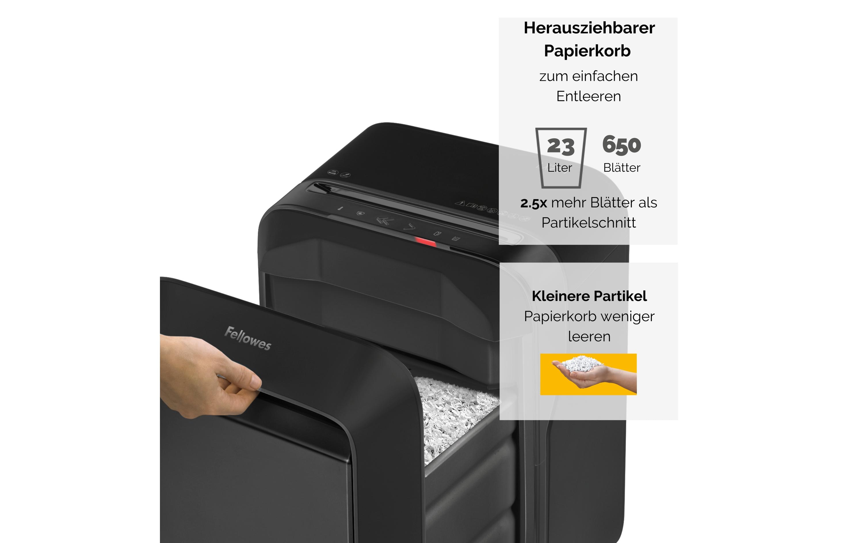 Aktenvernichter LX211 P-5, 15 Seiten, Schwarz<br>Papierschredder