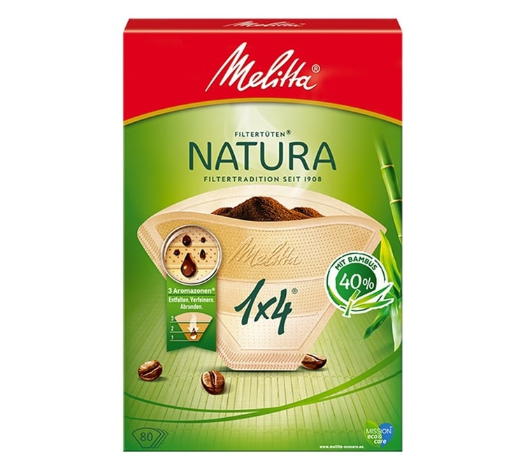 Filtres à café - MELITTA -  Natura 1x4 Bambou - x80