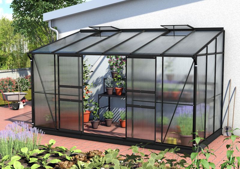 Vitavia - Ida - Tuinkas - Compact - Voor Muur Plaatsing - Met Schuifdeuren