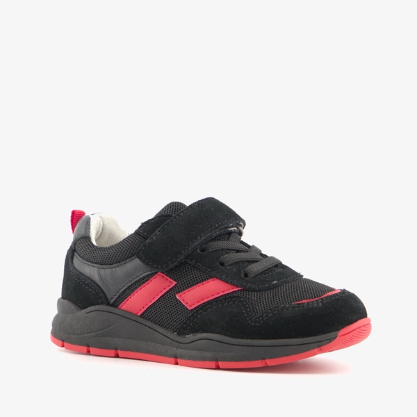 TwoDay leren jongens sneakers met rode details