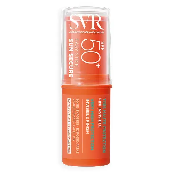 Protetor solar em bastão SVR Sun Secure Recharge Easy Stick FPS 50+ 10g