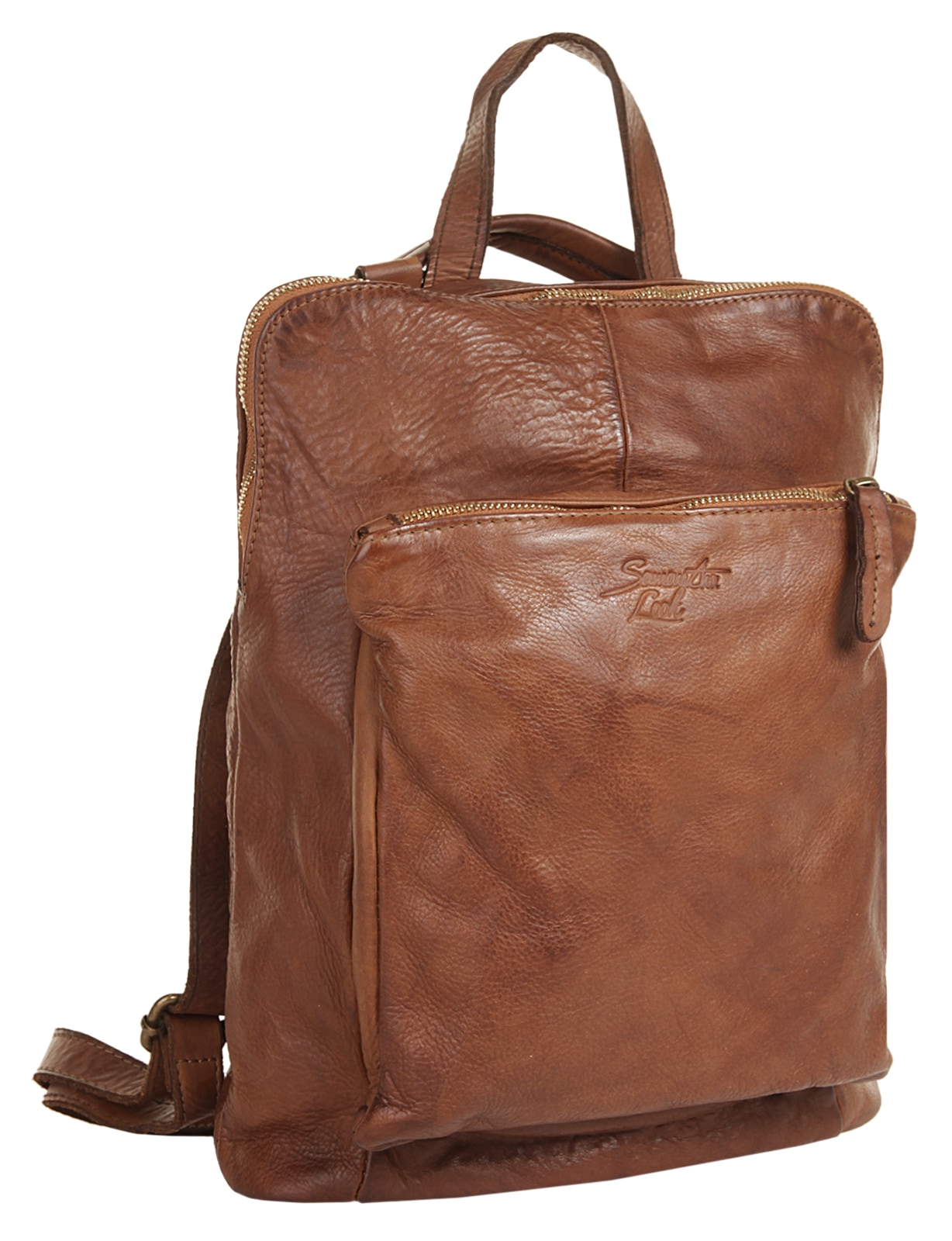 Samantha Look Cityrucksack echt Leder, Made in Italy