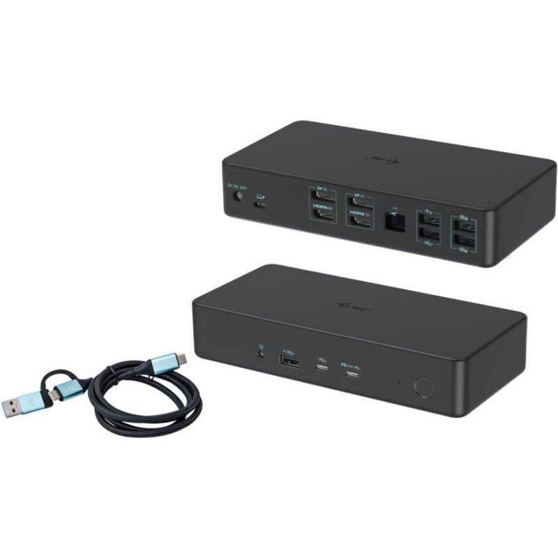i-tec USB 3.0 / USB-C / Thunderbolt 3 Professional Dual 4K Display Docking Station Generation 2 + Power Delivery 100W
