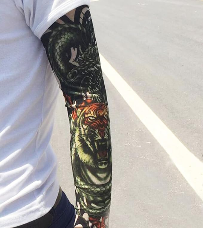 (37cm) Fake Tätowierung Temporary Tattoo Sleeve Stoff Ärmel - Style 3