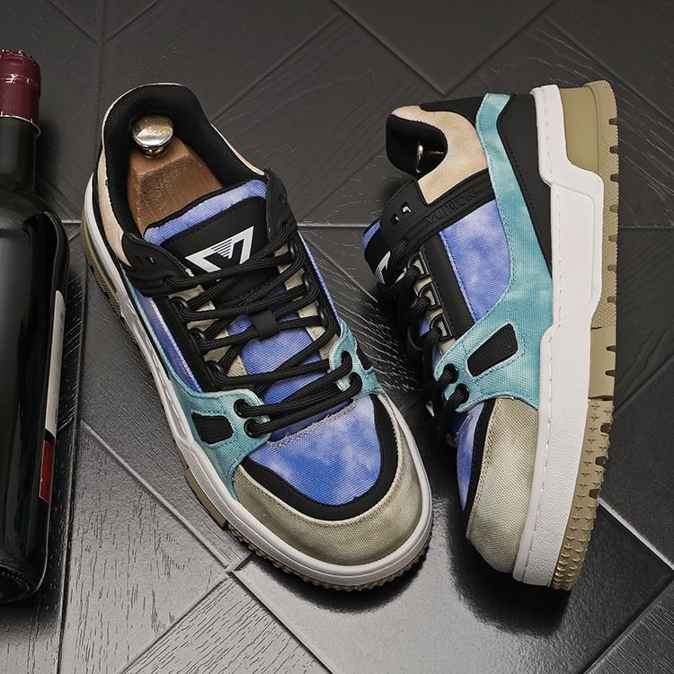 Mr Ozera - Contrasterende Paneel Platform Sneakers
