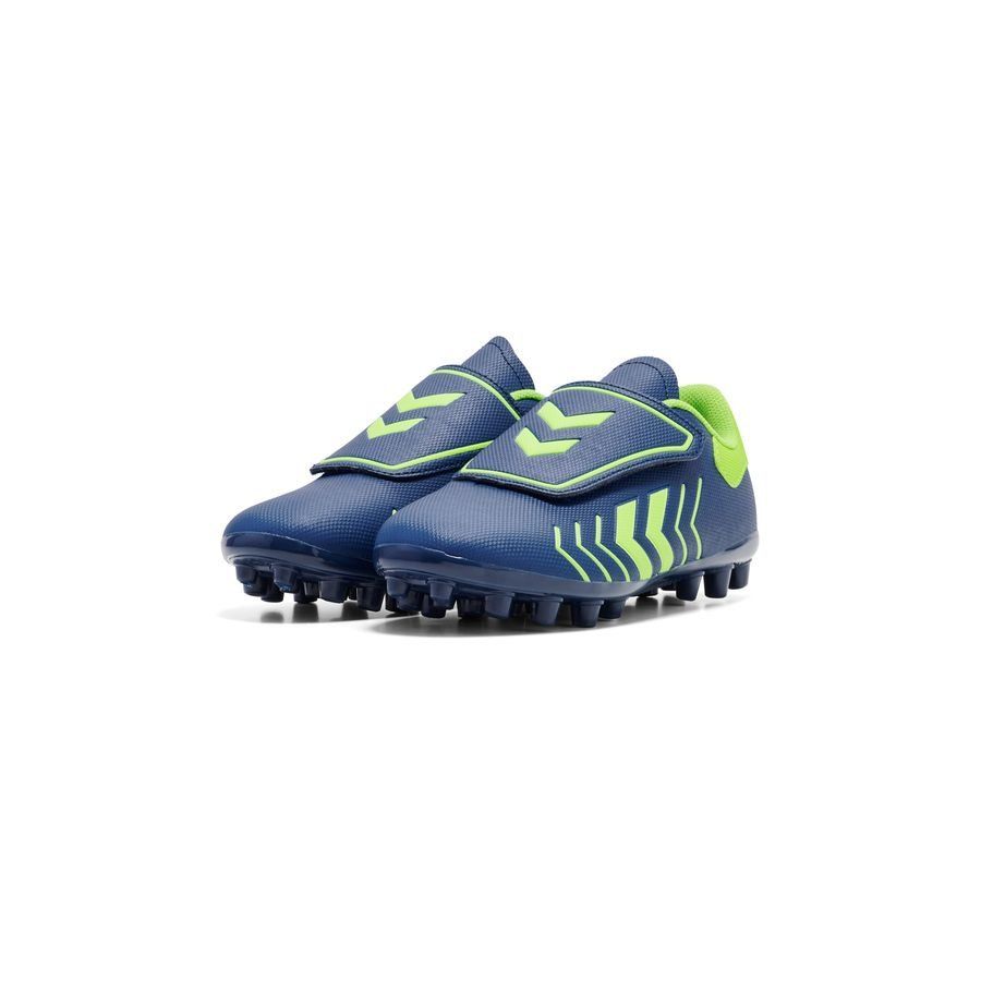 Hummel Chaussures de football Hattrick MG - Bleu Marine/Vert Enfant
