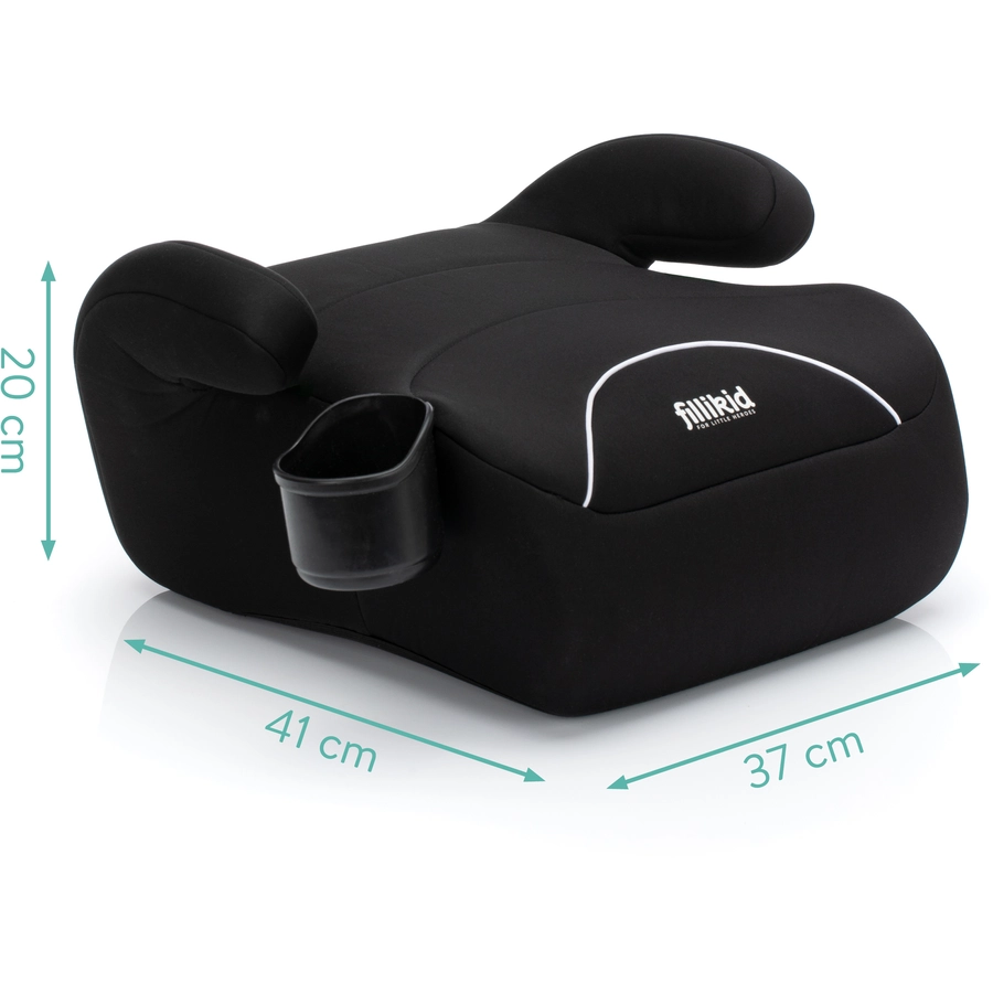 fillikid Sitzerhöhung i-Size mit Gurtfix ohne Isofix schwarz