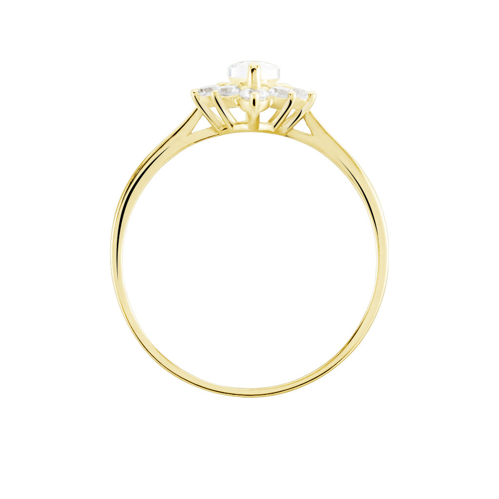 Bague Or Jaune Vladimira Oxyde De Zirconium