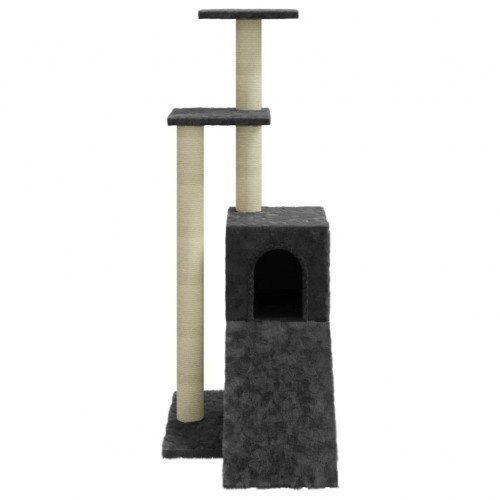 Arranhador com rampa vidaXL, cinza escuro, para gatos