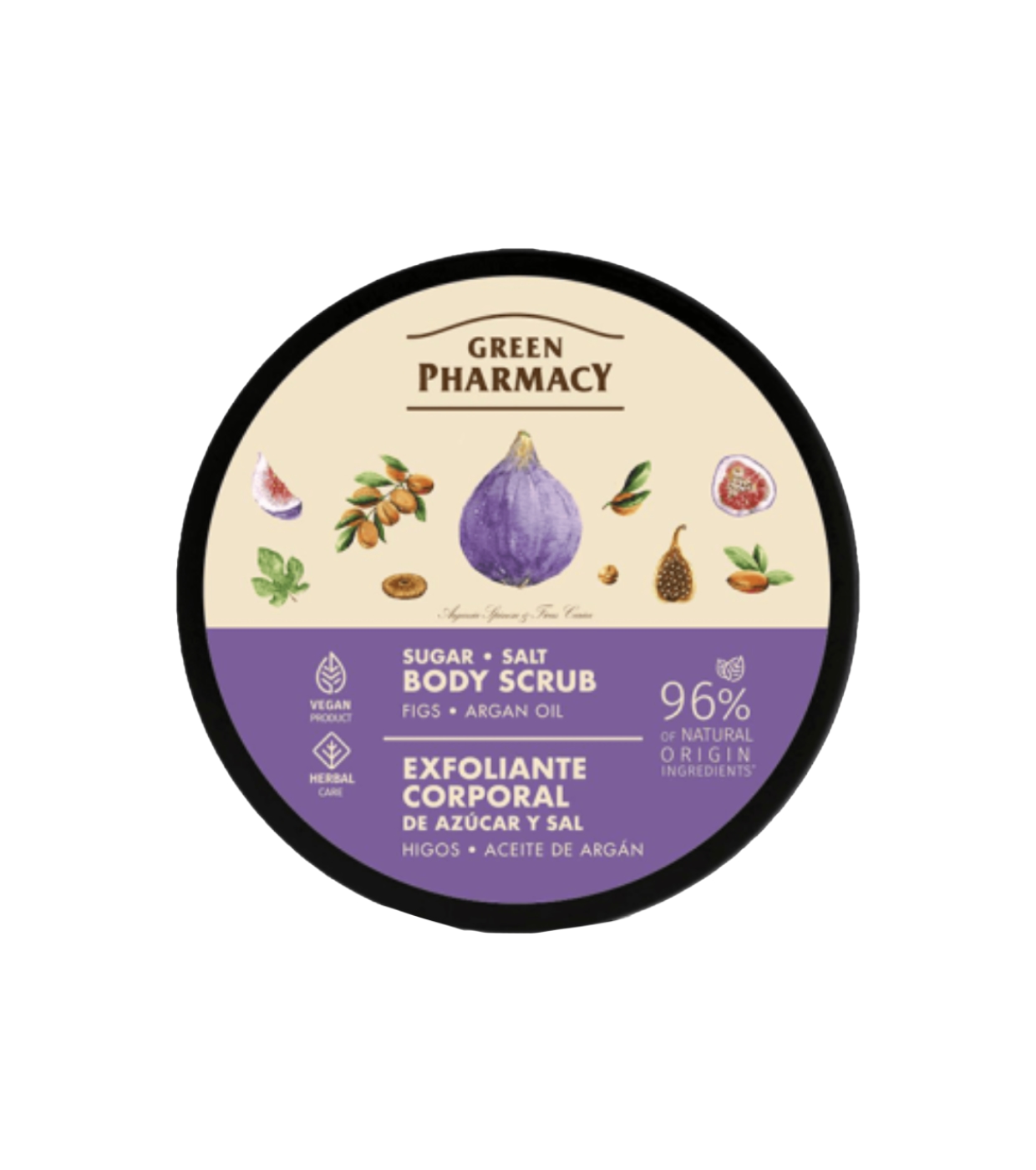 Green Pharmacy - Esfoliante Corporal de Açúcar - Figo + Óleo de Argan