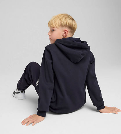 Puma Kapuzenpullover - Navy m. Weiß