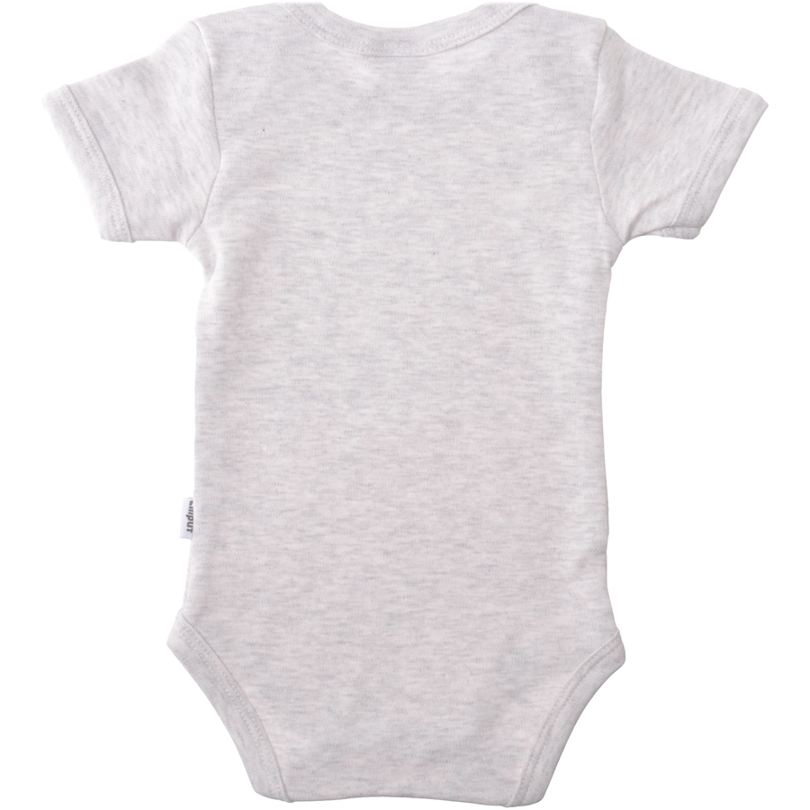 Liliput Baby-Bodies im 2er Set große Liebe grau-melange rosa gestreift