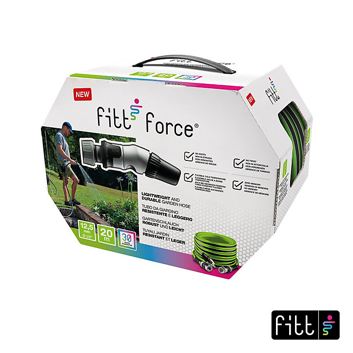 Tuyau d'arrosage Fitt Force lime ø12,5 mm L.20 m, avec accessoires