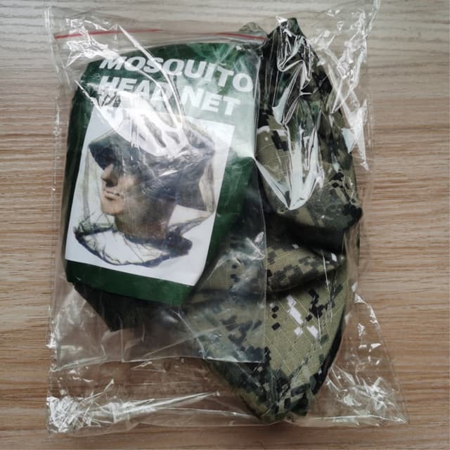 Camouflage bøttehat Kasket med myggenet campingfiskeri