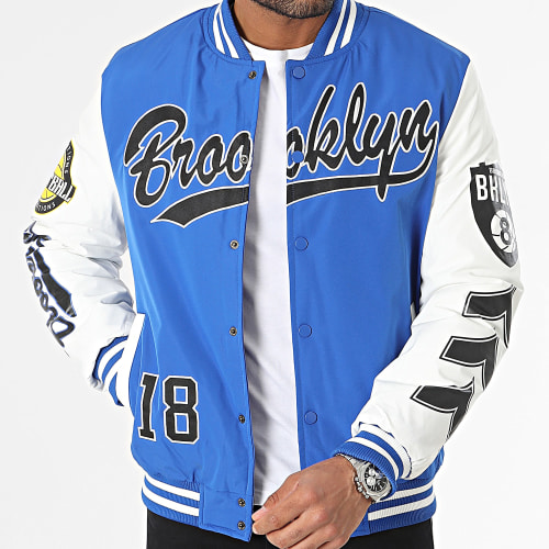 Veste Teddy Bleu Roi Blanc