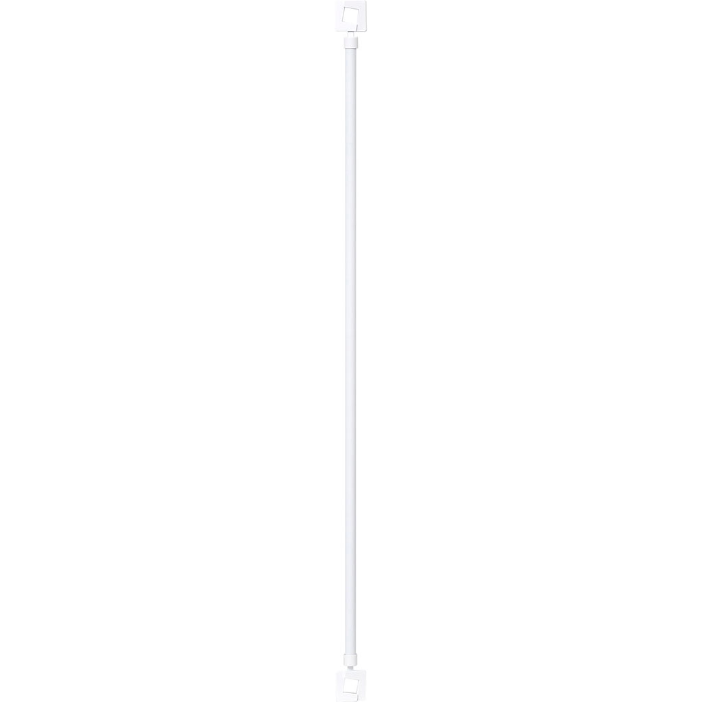 Kit tringle extensible et embout STUDIO en métal et aluminium blanc 120-210cm