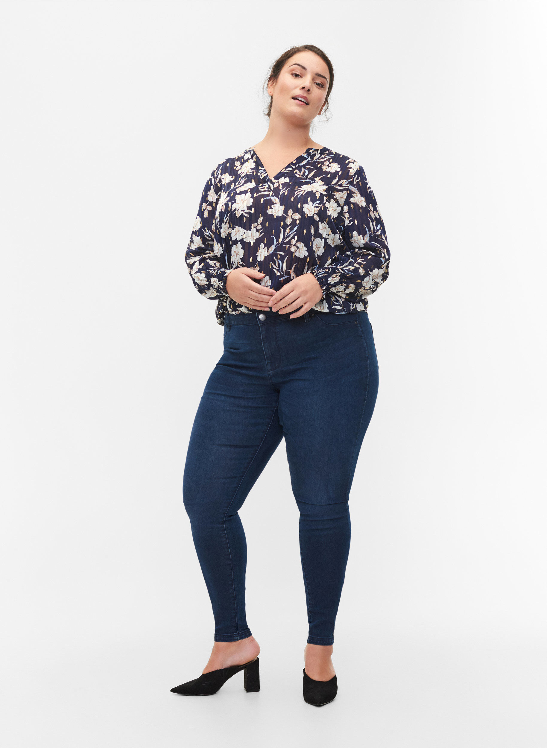 Jeggings i bomuldsblanding
