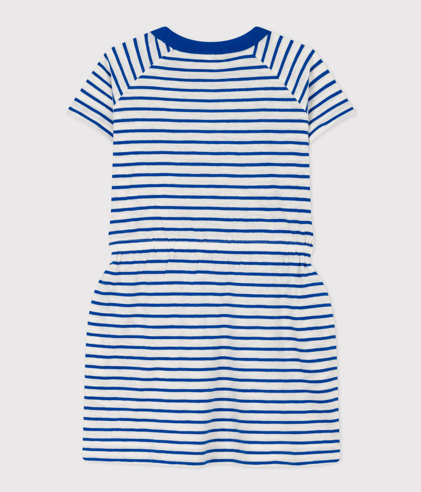 Robe rayée en jersey flammé enfant fille