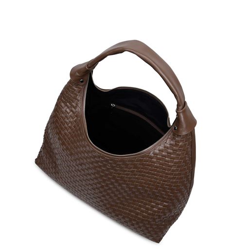 Núnoo Dandy Braided Mountain Maxi Skuldertaske, Dark Brown