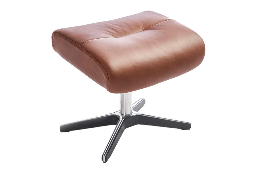 Air krakk Hud Western 2549-64 cognac. Sort eik/aluminium x-høy understell og helkledde sider