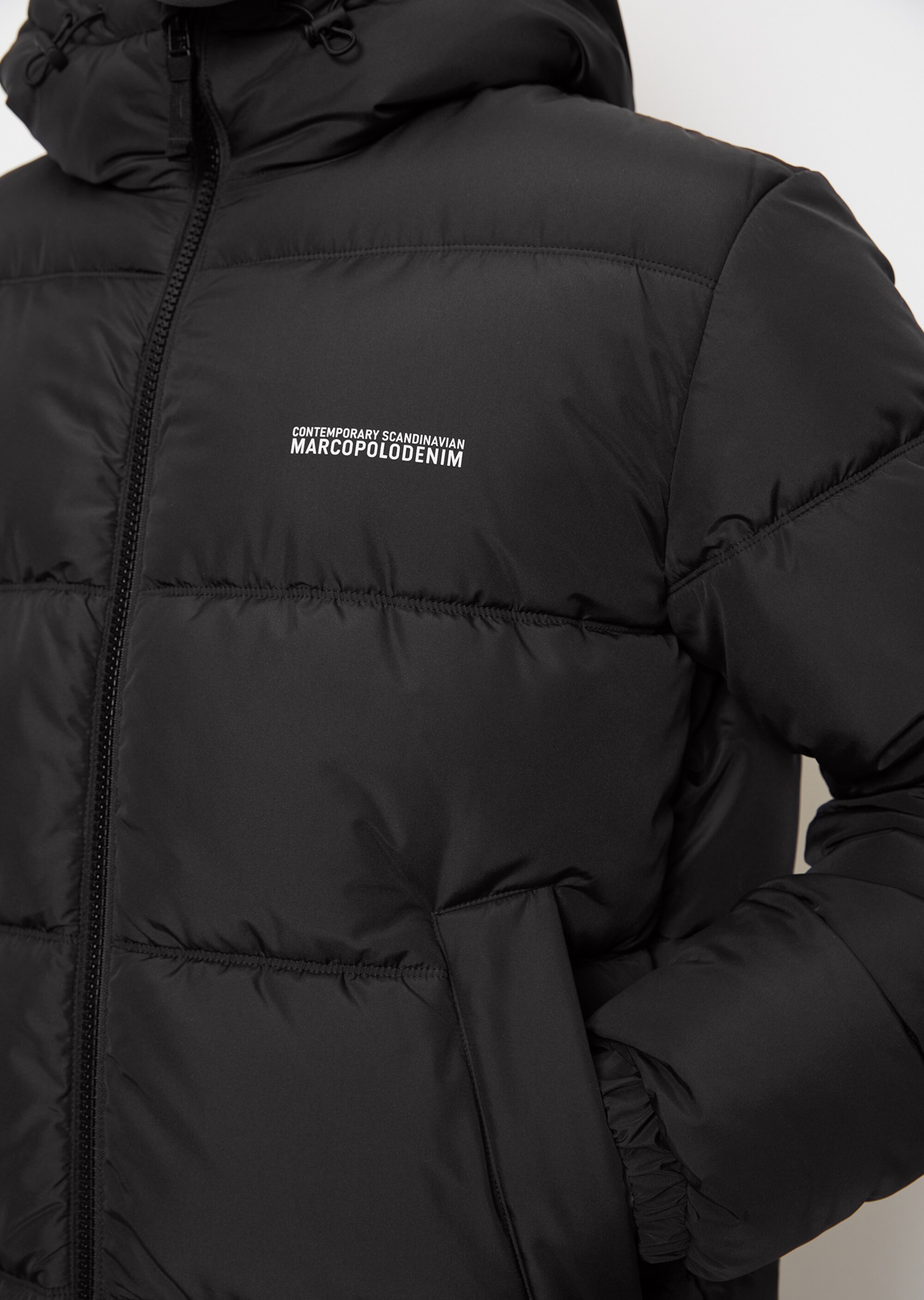 Kapuzen-Steppjacke regular mit No-Down-Wattierung