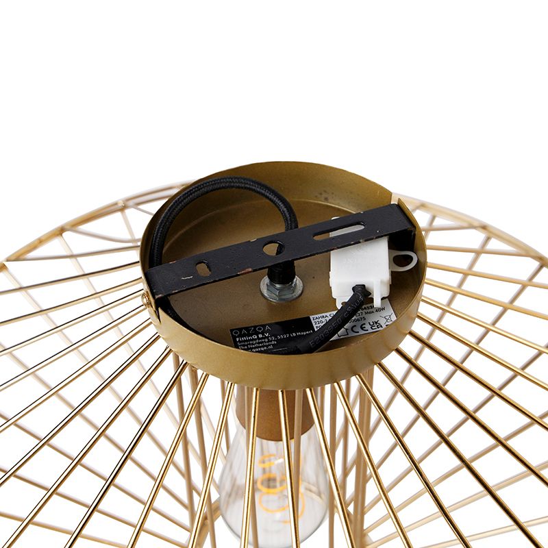 Design plafondlamp goud draad met lichteffect - Zahra
