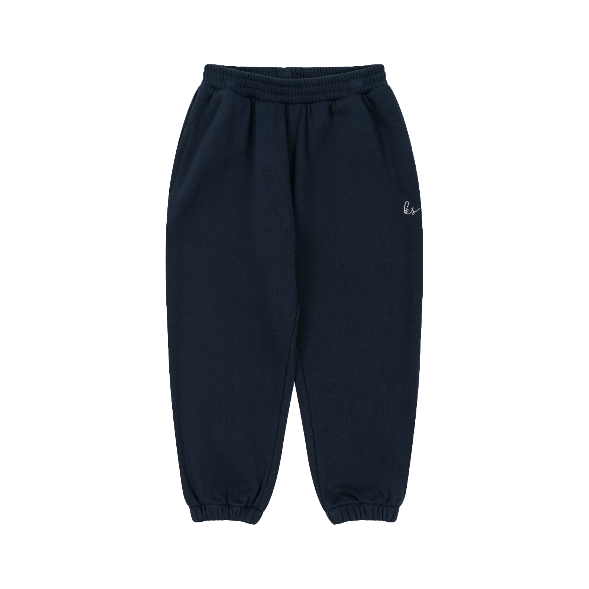 LOU - Jogging en coton bio mélangé| Bleu