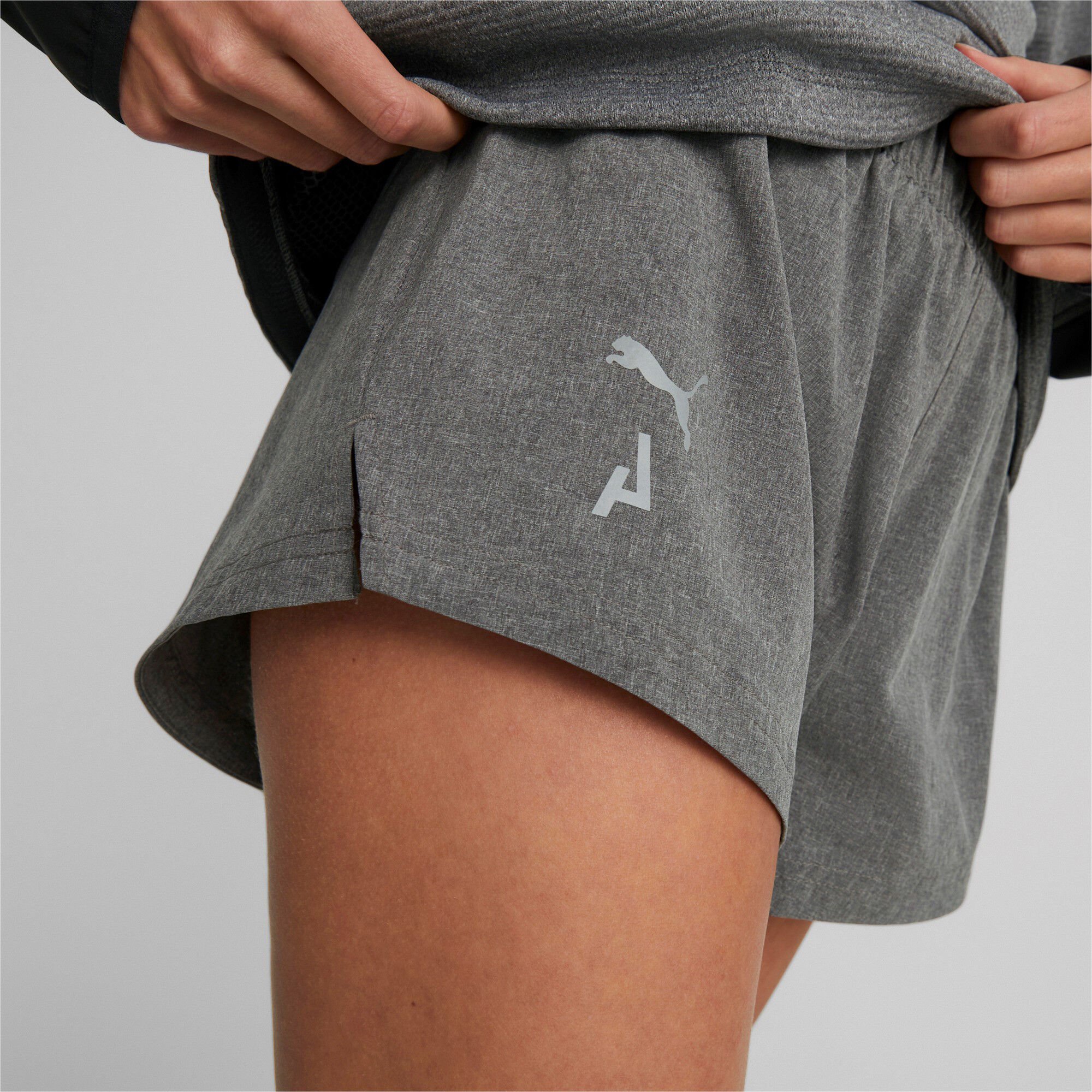 Puma Seasons Lightweight 3in Woven Shorts Femmes - Gris