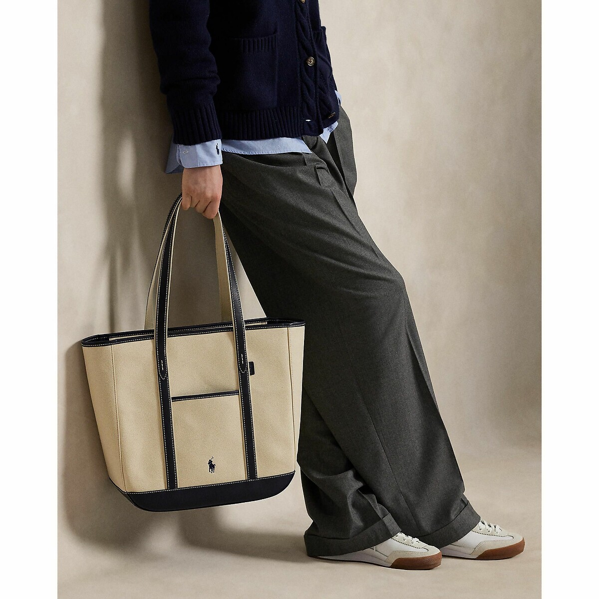 POLO RALPH LAUREN<br>Sacola de compras feita de 2 materiais