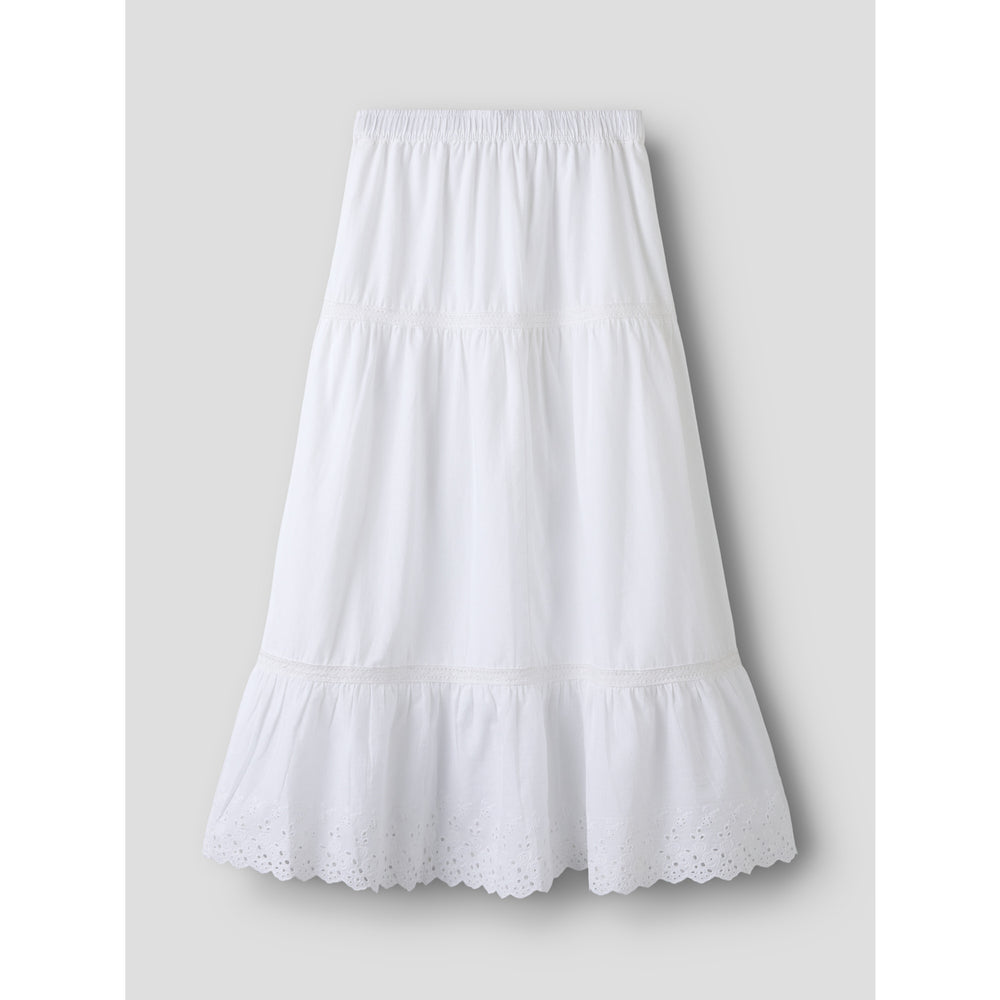 Køb Name It Bright White Nkfhermala Long Nederdel