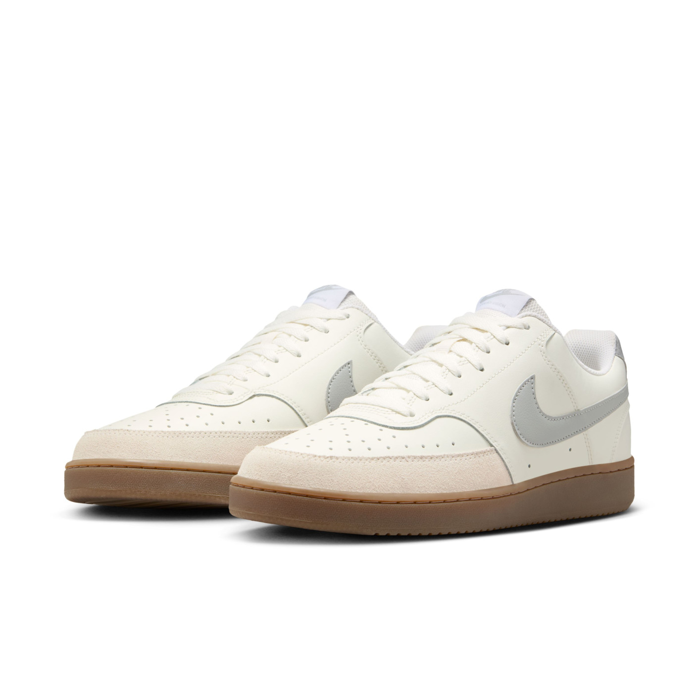 Nike Court Vision Low Sneakers Wit Zilver Bruin